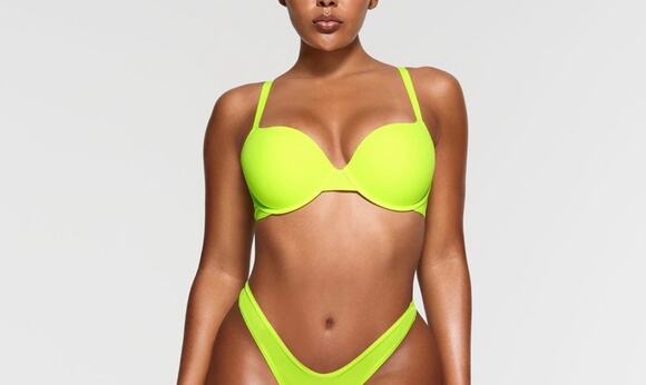 SKIMS Other - Skims fits everybody scoop plunge bra green highlighter 46DDD
